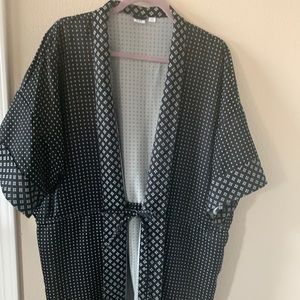 GAP Black Kimono with waist drawstring